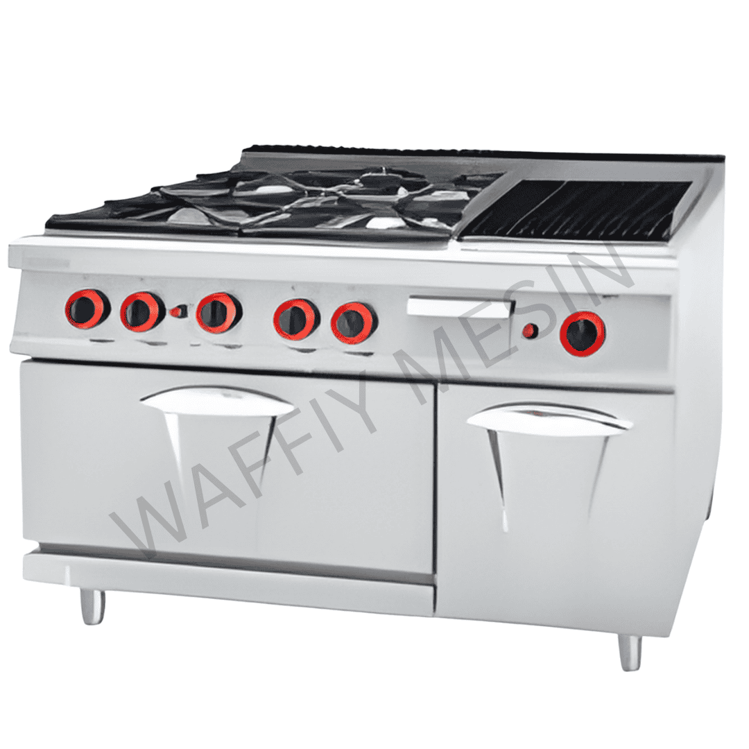ASGH-799A 4-Burner Gas Range & Charbrolier & Oven