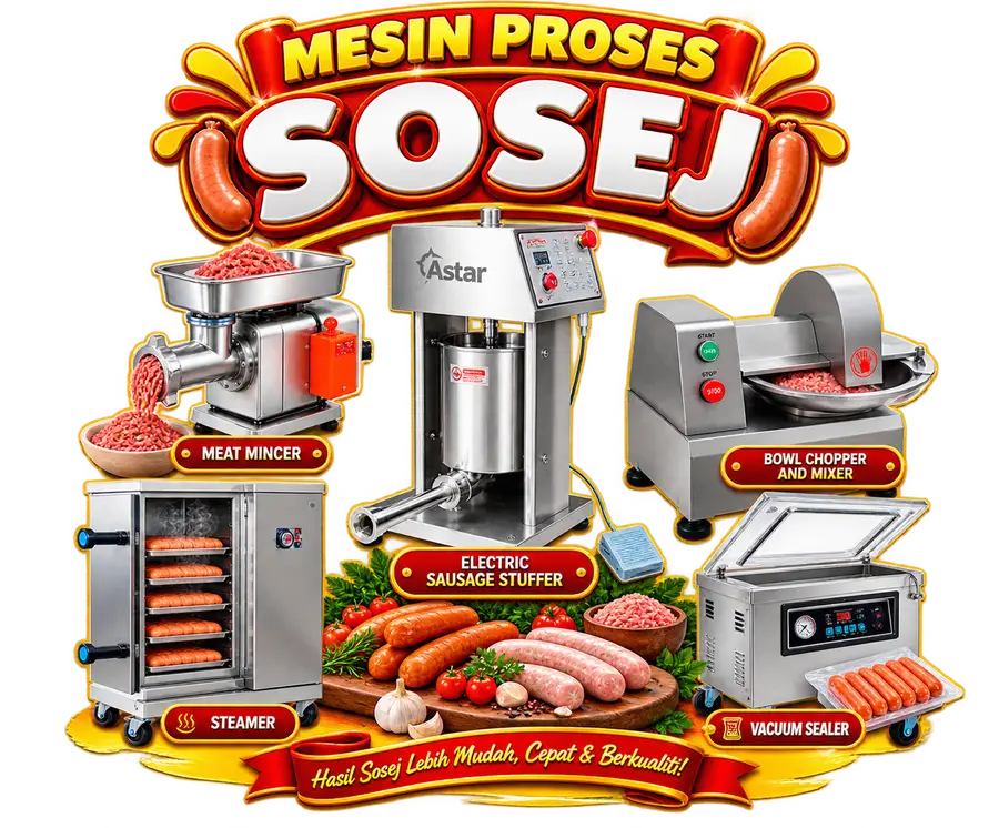 Set Mesin Sosej Waffiy Industries