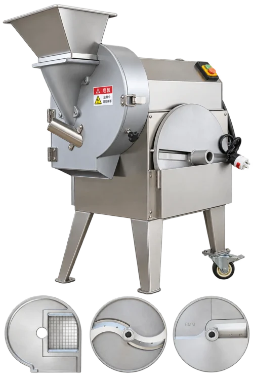 Mesin Vegetable Chopper WB-312 stainless steel bersama 3 jenis bilah