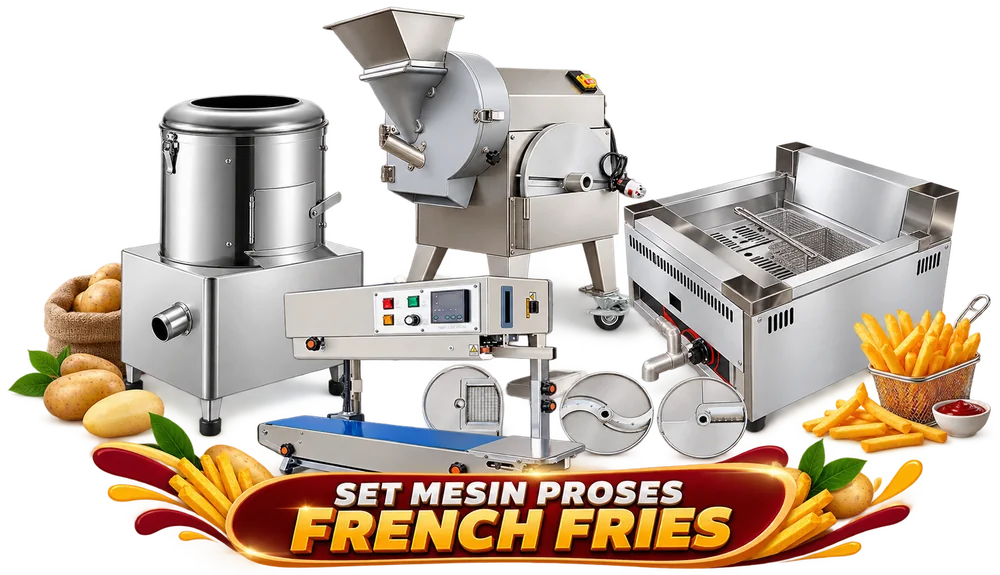 Set Mesin Proses French Fries Waffiy Industries